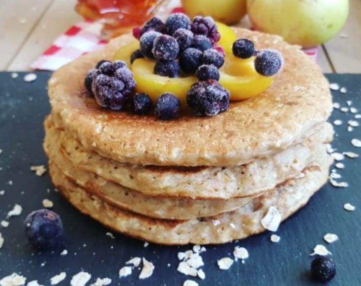Pancakes à base de floncons d'avoine (photo par @takethepower_july)