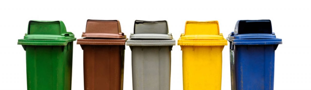 Chaque poubelle correspond à un ou plusieurs types de déchets